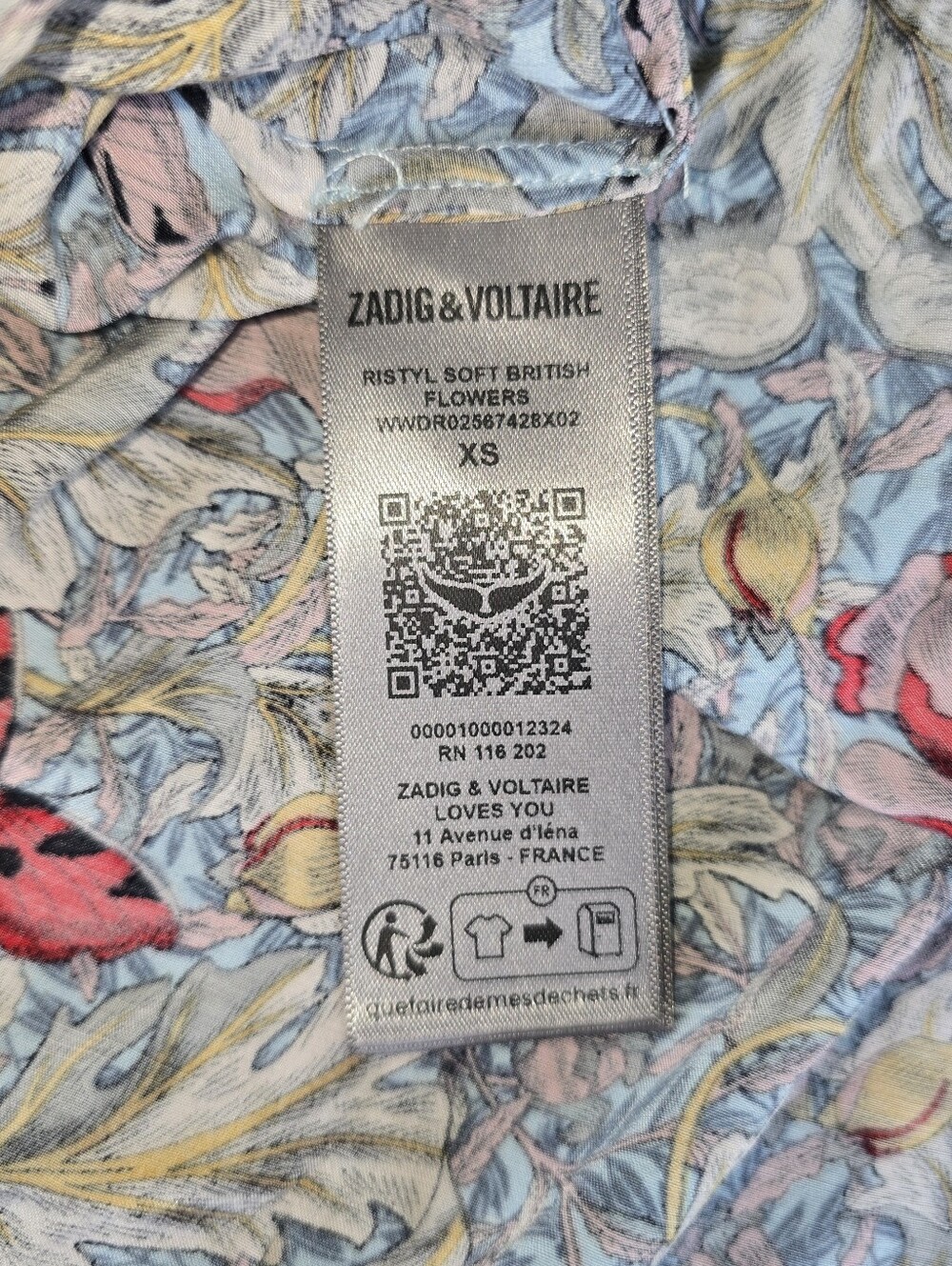 NWT Zadig & Voltaire Ristyl Printed Lace Trim Slip Maxi Dress Multi Color XS - Picture 12 of 14